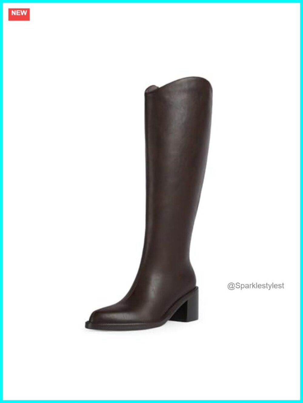 Knee High Boots Pointed Toe Chunky Block Heel Faux Suede Tall